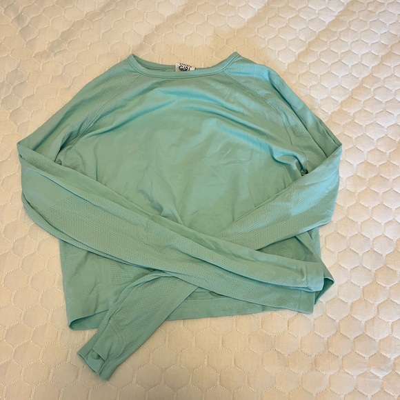 Athleta fille bleu vert taille haute cachez vos trésors capri